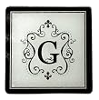 Monogram Elegant Glass Trivet - G Monogram Elegant Glass Trivet - G