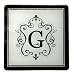 Monogram Elegant Glass Trivet - G