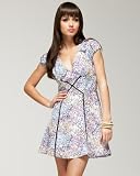 Printed Silk Party Dress - black (XS)