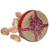 1 and 1/2 lb Bavarian Style Cinnamon Roasted Peanuts Tin - Red Bow