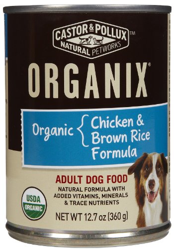 Castor & Pollux Pet Works Organix Organic Chicken & Brown Rice Canned Formula for Dogs, Chicken & Brown Rice 12.7 oz