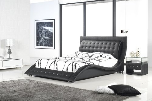 Dublin Modern Platform Bed Queen Size (Black)