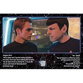 Professionally Plaqued Star Trek Movie Kirk and Spock Quotes Poster- 24x36 with RichAndFramous Black WoodMountingStar Trek Movie Kirk and Spock Quotes Poster Print