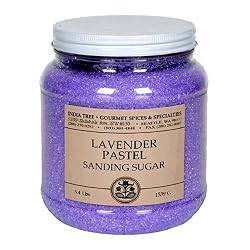 India Tree Lavender Pastel Sanding Sugar, 3.4 lb