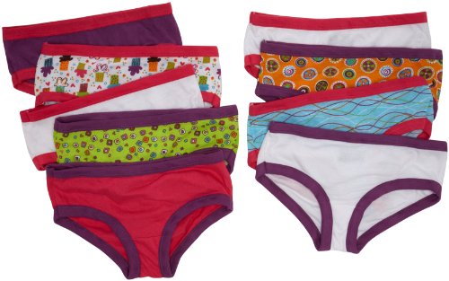 Fruit of the Loom Girls' Hipaster, 9 pk-Multicolor