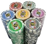Bluff King 1500 Poker Chips: 11.5gram Clay Composite Poker Chips (Aluminum Case Not Included).