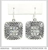 51JD AwxGqL. SL160  Earrings Designer Inspired Square Dangles with Crystals OE0699AS Reviews