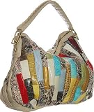 Large Leather Patchwork Hobo by Nila - Citrus Mix or Multi Color