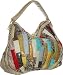 Multi Color Large Leather Patchwork Hobo by Nila