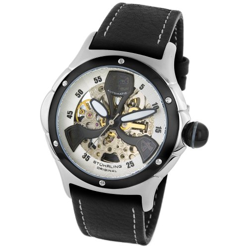 Men's Lifestyle 'Alpine' Automatic Skeleton Watch #4AT.331510 by Stuhrling Original