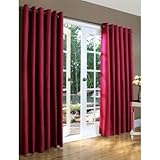 Weathermate Solid Insulated Color Grommet Top Curtain Pairs in Burgundy Size: 72