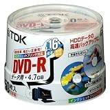 TDK �ǡ����� 16��® DVD-R ������ 4.7GB �ۥ磻�ȥץ�󥿥֥� 50�祹�ԥ�ɥ� DVD-R47PWX50PT