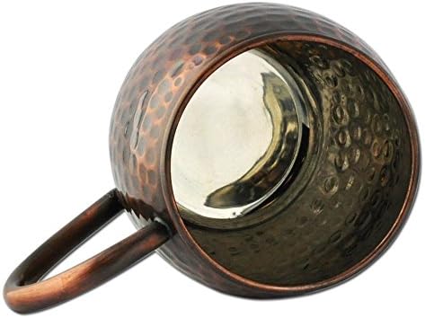 16oz Hand Hammered Antique Finish Barrel Copper Moscow Mule Mug (1)
