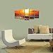 Wieco Art - The Morning Sea 5 Panels Modern Stretched and Framed Giclee Canvas Prints Artwork Ocean Seascape Pictures Photo Paintings on Canvas Wall Art for Home Office Decorations 5pcs/set