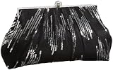 Jessica McClintock Sequins & Satin Frame Clutch