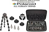 Polaroid All Terrain Robotic Flexible Tripod With Interchangeable Leg Tips (SUCTION, MAGNET, SPIKE, STANDARD) Includes Rigid Soft Tripod Carrying Case For Digital SLR Cameras, Camcorders And Any Camera That Has A Tripod Mount (VIDEO DEMO)