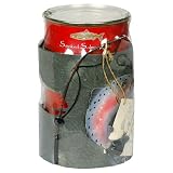 Kasilof Fish Company Smoked Salmon P�t� and Hand Painted Metal Votive, 14-Ounce Unit