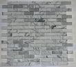 White Carrara Marble Polished 1/2 x 2 Brick Pattern Mosaic Tiles