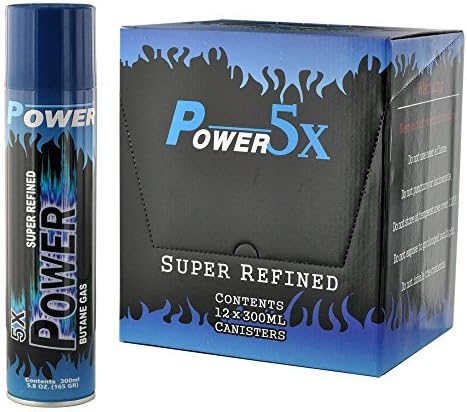 Power 5X Super Refined Butane Pure Gas 300ml Cans - Choose Your Quantity (192 Cans) by Power 5x butane