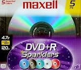 DVD+R Sparklers 5 Assorted Colors 4.7GB 8x 120min