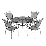 Alfresco Home Sunnyvale Wrought Iron 48" Round Dining Collection