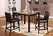 5pc Dark Artificial Marble Top Counter Height Dinette Dinning Set (Table & 4 Chairs)