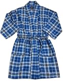 Private Label - Boys 3/4 Sleeve Fleece Plaid Robe
