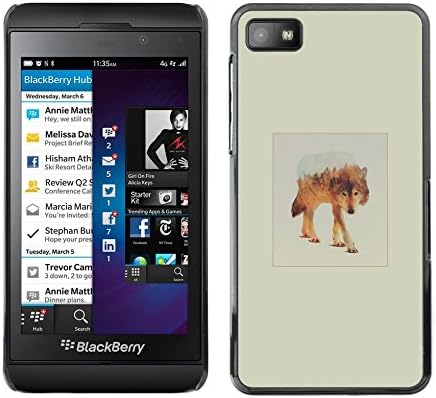 Smartphone Hard PC Case Protective Cover for Blackberry Z10 / Phone Case TECELL Store / White Wolf Mountain