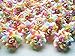 (100) Silk Light Rainbow Roses Flower Head - 1.75