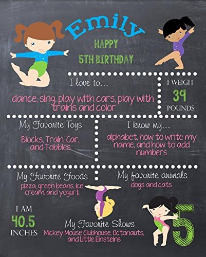 Gymnastics Chalkboard poster
