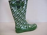 Sperry 'Pelican Tall Boot' Rubber Rain Boot (11M Green/White Anchors)
