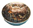Embossed oriental bowl - porcelain 10"