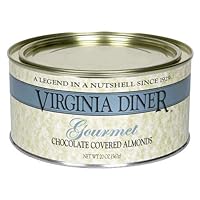 Virginia Diner Gourmet Chocolate Covered Almonds, 20-Ounce Tin