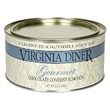 Virginia Diner Gourmet Chocolate Covered Almonds, 20-Ounce Tin