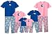 Family Matching Moon and Stars Pajamas (Adult S, Pink)