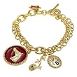 Disney Couture Beauty and the Beast Horse Charm Bracelet - Burgundy
