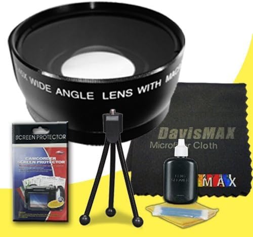62mm Wide Angle Lens for Sony DSC-RX10 with Sony 10-18mm f/4 Wide Angle Zoom Lens + DavisMAX Fibercloth Deluxe Lens Bundle