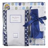 SwaddleDesigns Boxed Gift Set - Navy Dots and Stars