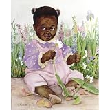 8 Inches X 10 Inches African American Unframed Lithograph Art Print By Consuelo Gamboa - Little Gardener
