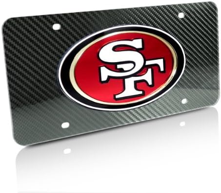 NFL San Francisco 49ers Carbon Fiber Look License Plate