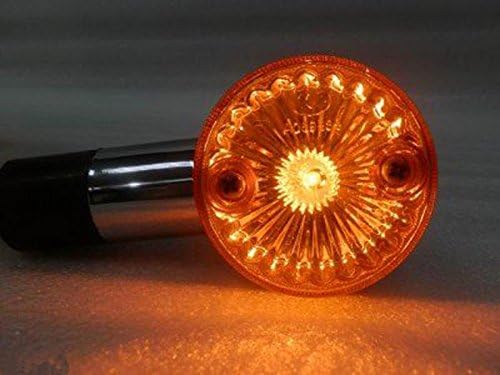 Aunoc 4pcs Chrome Front Rear Motorcycle Bike Turn Signal LED Blinker Indicator Light