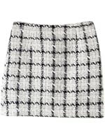 Choies Women's Plaid Woolen Mini Pencil Skirt