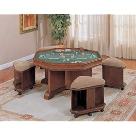 Powell Brandon Cocktail Game Table and 4 Benches 4 by Powell