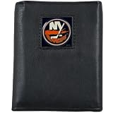 NHL New York Islanders Black Tri-Fold Leather Executive Wallet