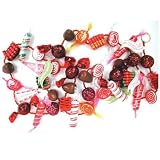 Glitterville Christmas Candy Garland with Chocolate Peppermint - Glitter - 9 Feet Long