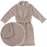 Natural Plush Bath Robe for Women L/XL