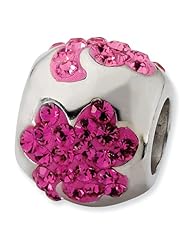 Sterling Silver Shades Of Pink Flower Bead, Best Quality Free Gift Box Satisfaction Guaranteed