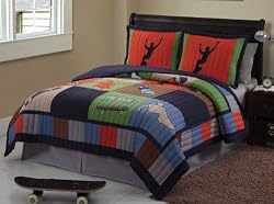 Cool Skate Full / Queen Quilt with 2 Shams