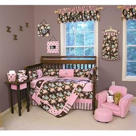 BLOSSOMS - 4 PC CRIB SET - BABY BEDDING SETS