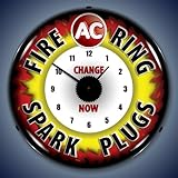 IMAGE OF AC Fire Ring Lighted Wall Clock